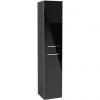 Villeroy and Boch Avento Crystal Black Wall Hung Tall Cabinet