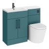 Arezzo 1100 Matt Green Combination Furniture Pack (Matt Black Flush & Handles)