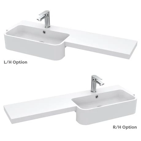 Arezzo 1100 Matt Green Semi-Recessed Round Combination Vanity Unit (Brushed Brass Flush & Handles) 5 Arezzo 1100 Matt Green Semi-Recessed Round Combination Vanity Unit (Brushed Brass Flush & Handles) - Image 5