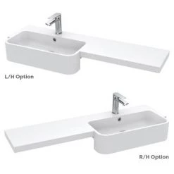 Arezzo 1100 Matt Green Semi-Recessed Round Combination Vanity Unit (Matt Black Flush & Handles) 10 Arezzo 1100 Matt Green Semi-Recessed Round Combination Vanity Unit (Matt Black Flush & Handles) -Arezzo Bathroom Furniture Shop AZ11TGMB n d5 460