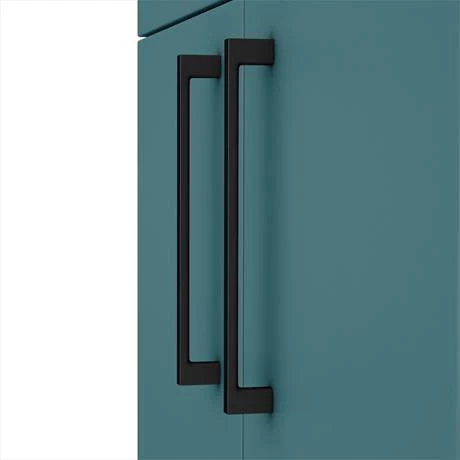 Arezzo 1100 Matt Green Slimline Combination Vanity Unit (Matt Black Flush & Handles) 2 Arezzo 1100 Matt Green Slimline Combination Vanity Unit (Matt Black Flush & Handles) - Image 2