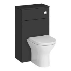 Arezzo 500 Matt Black WC Unit with Cistern + Modern Pan