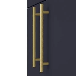 Arezzo Floor Standing Vanity Unit - Matt Blue - 500mm with Industrial Style Brushed Brass Handles 6 Arezzo Floor Standing Vanity Unit - Matt Blue - 500mm with Industrial Style Brushed Brass Handles -Arezzo Bathroom Furniture Shop AZB5FSVBBIS d2 460
