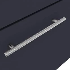 Arezzo Wall Hung Vanity Unit - Matt Blue - 500mm with Industrial Style Chrome Handle -Arezzo Bathroom Furniture Shop AZB5WHVCHIS d2 460