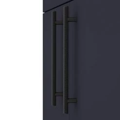 Arezzo Floor Standing Vanity Unit - Matt Blue - 600mm with Industrial Style Black Handles -Arezzo Bathroom Furniture Shop AZB6FSVBKIS d2 460