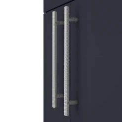 Arezzo Floor Standing Vanity Unit - Matt Blue - 600mm with Industrial Style Chrome Handles -Arezzo Bathroom Furniture Shop AZB6FSVCHIS d2 460