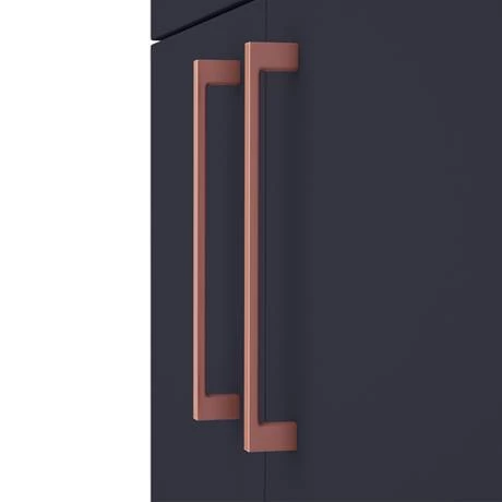 Arezzo 600 Matt Blue Floor Standing Vanity Unit with Rose Gold Handles 3 Arezzo 600 Matt Blue Floor Standing Vanity Unit with Rose Gold Handles - Image 3