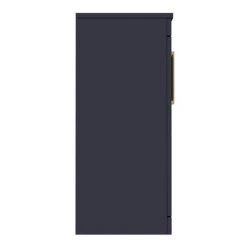 Arezzo Floor Standing Countertop Vanity Unit - Matt Blue - 600mm with Brushed Brass Handles -Arezzo Bathroom Furniture Shop AZB6FSWBB D4 460