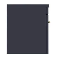 Arezzo Wall Hung Countertop Vanity Unit - Matt Blue - 600mm with Brushed Brass Handle -Arezzo Bathroom Furniture Shop AZB6WHWBB D4 460