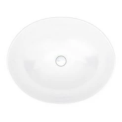 Arezzo Countertop Basin Unit - Blue with Black Handles - 600mm inc. Basin -Arezzo Bathroom Furniture Shop AZBFSMB410 d3 460