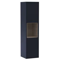 Arezzo Senza 1400mm Matt Blue / Vicenza Oak Wall Hung Tall Unit