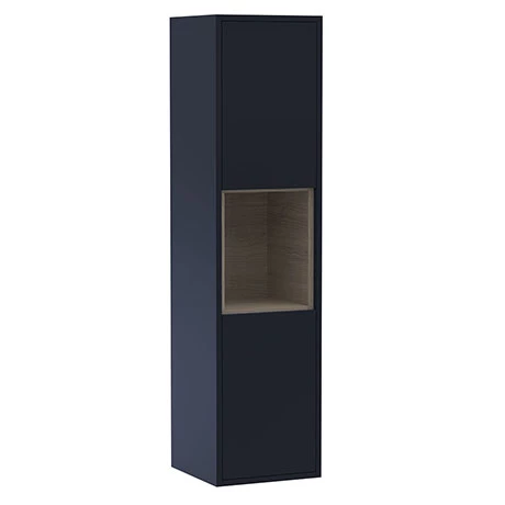 Arezzo Senza 1400mm Matt Blue / Vicenza Oak Wall Hung Tall Unit 1 Arezzo Senza 1400mm Matt Blue / Vicenza Oak Wall Hung Tall Unit