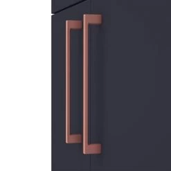 Arezzo Blue Floor Standing Vanity Unit, Tall Cabinet + Toilet Pack with Rose Gold Handles 9 Arezzo Blue Floor Standing Vanity Unit, Tall Cabinet + Toilet Pack with Rose Gold Handles -Arezzo Bathroom Furniture Shop AZBRGFSP1 d3 460