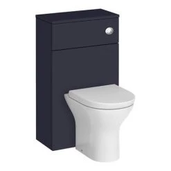 Arezzo Blue Wall Hung Sink Vanity Unit + Toilet Package with Rose Gold Handle -Arezzo Bathroom Furniture Shop AZBRGWHP1 N D7 460