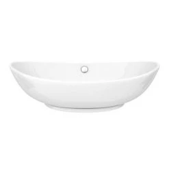 Arezzo Floating Basin Shelf with Drawer - Matt White - 600mm inc. Oval Basin -Arezzo Bathroom Furniture Shop AZCTWHT6B3 d5 460