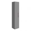 Arezzo Matt Grey Wall Hung Tall Storage Cabinet with Rose Gold Handle