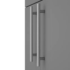 Arezzo Floor Standing Vanity Unit - Matt Grey - 500mm with Industrial Style Chrome Handles -Arezzo Bathroom Furniture Shop AZG5FSVCHIS d2 460