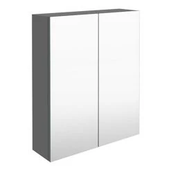 Arezzo 600 Matt Grey 2-Door Mirror Cabinet