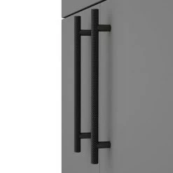 Arezzo Floor Standing Vanity Unit - Matt Grey - 600mm with Industrial Style Black Handles 8 Arezzo Floor Standing Vanity Unit - Matt Grey - 600mm with Industrial Style Black Handles -Arezzo Bathroom Furniture Shop AZG6FSVBKIS d2 460
