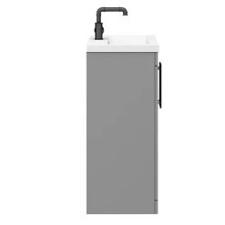 Arezzo Floor Standing Vanity Unit - Matt Grey - 600mm with Industrial Style Black Handles 11 Arezzo Floor Standing Vanity Unit - Matt Grey - 600mm with Industrial Style Black Handles -Arezzo Bathroom Furniture Shop AZG6FSVBKIS d5 460