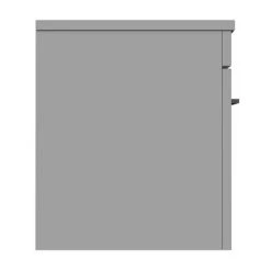 Arezzo Wall Hung Countertop Vanity Unit - Matt Grey - 600mm with Matt Black Handle -Arezzo Bathroom Furniture Shop AZG6WHWBK D5 460