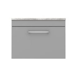 Arezzo Wall Hung Countertop Vanity Unit - Matt Grey - 600mm with Bellato Grey Worktop & Chrome Handle 11 Arezzo Wall Hung Countertop Vanity Unit - Matt Grey - 600mm with Bellato Grey Worktop & Chrome Handle -Arezzo Bathroom Furniture Shop AZG6WHWCHG d6 460