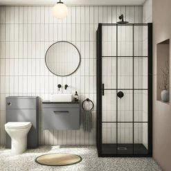 Arezzo Wall Hung Countertop Vanity Unit - Matt Grey - 600mm with Black Worktop & Matt Black Handle 10 Arezzo Wall Hung Countertop Vanity Unit - Matt Grey - 600mm with Black Worktop & Matt Black Handle -Arezzo Bathroom Furniture Shop AZG6WHWMBB d3 460