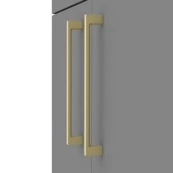 Arezzo Grey Floor Standing Vanity Unit, Tall Cabinet + Toilet Pack with Brass Handles 9 Arezzo Grey Floor Standing Vanity Unit, Tall Cabinet + Toilet Pack with Brass Handles -Arezzo Bathroom Furniture Shop AZGBRFSP1 d3 460