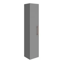 Arezzo Grey Floor Standing Vanity Unit, Tall Cabinet + Toilet Pack with Rose Gold Handles -Arezzo Bathroom Furniture Shop AZGRGFSP1 ND6 460