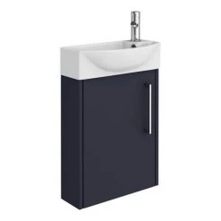 Arezzo Matt Blue 450mm 1TH Wall Hung Cloakroom Vanity Unit 7 Arezzo Matt Blue 450mm 1TH Wall Hung Cloakroom Vanity Unit -Arezzo Bathroom Furniture Shop AZMB4WH d4 460