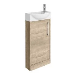 Arezzo Rustic Oak 450mm 1TH Floor Standing Cloakroom Vanity Unit -Arezzo Bathroom Furniture Shop AZRO4FS detail04 460