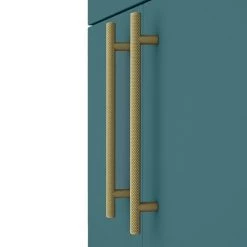 Arezzo Floor Standing Vanity Unit - Matt Green - 500mm with Industrial Style Brushed Brass Handles -Arezzo Bathroom Furniture Shop AZTG5FSVBBIS d3 460