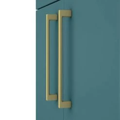 Arezzo 500 Matt Green Floor Standing Vanity Unit with Brushed Brass Handles -Arezzo Bathroom Furniture Shop AZTG5FSVBB d2 460