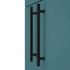 Arezzo Floor Standing Vanity Unit - Matt Green - 500mm with Industrial Style Black Handles -Arezzo Bathroom Furniture Shop AZTG5FSVMBIS d2 460