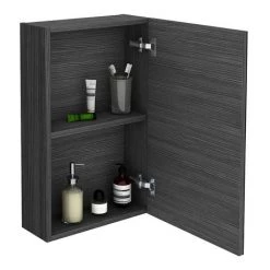 Brooklyn 450mm Black Bathroom Mirror Unit 7 Brooklyn 450mm Black Bathroom Mirror Unit -Arezzo Bathroom Furniture Shop B45MNB d3 460