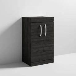 Brooklyn Floor Standing Countertop Vanity Unit - Black - 505mm -Arezzo Bathroom Furniture Shop BFS5WTB d5 460