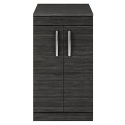 Brooklyn Floor Standing Countertop Vanity Unit - Black - 505mm -Arezzo Bathroom Furniture Shop BFS5WTB d3 460