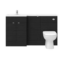 Brooklyn Black 1500mm Combination Furniture Pack 9 Brooklyn Black 1500mm Combination Furniture Pack -Arezzo Bathroom Furniture Shop BK1500BLK D3 460