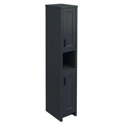 Chatsworth Traditional Graphite Tall Cabinet with Matt Black Handles