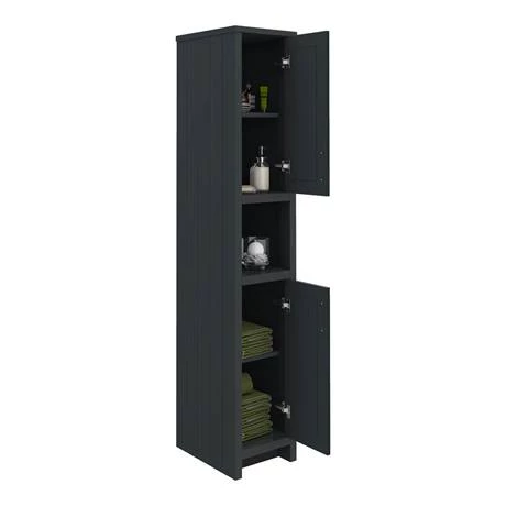 Chatsworth Traditional Graphite Tall Cabinet 2 Chatsworth Traditional Graphite Tall Cabinet - Image 2
