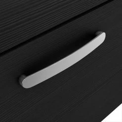 Brooklyn 500 Black Wall Hung 2 Drawer Vanity Unit with Thin-Edge Basin -Arezzo Bathroom Furniture Shop BWH5BLK2DTE nd2 460