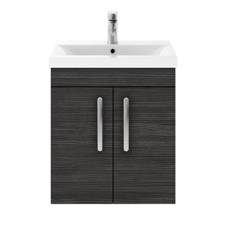 Brooklyn 500mm Black 2 Door Wall Hung Vanity Unit 5 Brooklyn 500mm Black 2 Door Wall Hung Vanity Unit - Image 5