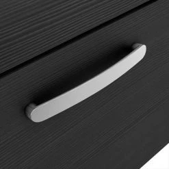 Brooklyn 600 Black Wall Hung 2 Drawer Vanity Unit with Thin-Edge Basin 6 Brooklyn 600 Black Wall Hung 2 Drawer Vanity Unit with Thin-Edge Basin -Arezzo Bathroom Furniture Shop BWH6BLK2DTE nd2 460