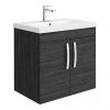 Brooklyn 600mm Black 2 Door Wall Hung Vanity Unit