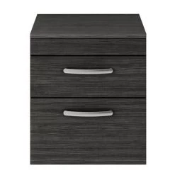 Brooklyn Wall Hung Countertop Basin Unit - Black - 605mm 2 Drawer incl. Basin -Arezzo Bathroom Furniture Shop BWH6WT2DB VES131 d1 460