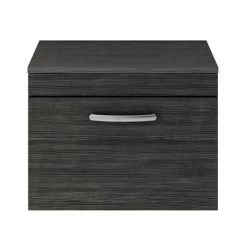 Brooklyn Wall Hung Countertop Vanity Unit - Black - 605mm -Arezzo Bathroom Furniture Shop BWH6WTB d1 460