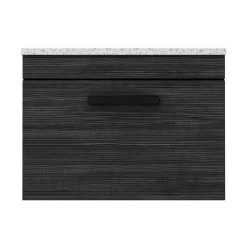 Brooklyn Wall Hung Countertop Vanity - Black - 600mm with White Worktop & Matt Black Handle 9 Brooklyn Wall Hung Countertop Vanity - Black - 600mm with White Worktop & Matt Black Handle -Arezzo Bathroom Furniture Shop BWHB6WW MB d4 460
