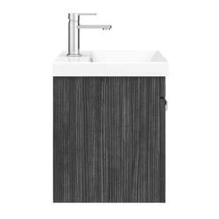 Brooklyn 500 Black Wall Hung 1-Drawer Vanity Unit with Thin-Edge Basin 10 Brooklyn 500 Black Wall Hung 1-Drawer Vanity Unit with Thin-Edge Basin -Arezzo Bathroom Furniture Shop BWHSD5BLKTE d5 460