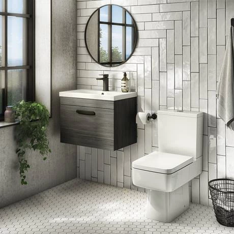 Brooklyn Wall Hung Vanity - Black - 600mm Wide 1-Drawer inc. Matt Black Handle 3 Brooklyn Wall Hung Vanity - Black - 600mm Wide 1-Drawer inc. Matt Black Handle - Image 3