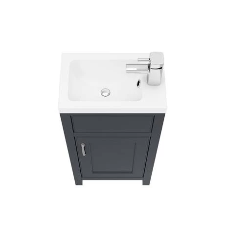 Chatsworth Traditional Graphite Small Vanity - 400mm Wide 4 Chatsworth Traditional Graphite Small Vanity - 400mm Wide - Image 4